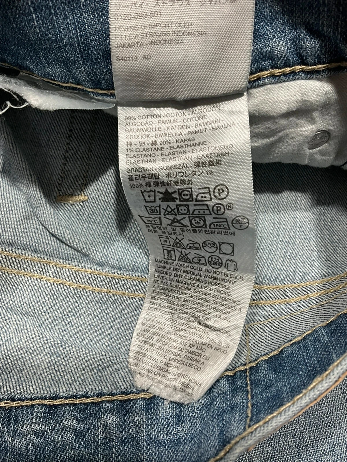Jean Levi’s Homme 511 Slim W36 L32 Vintage 99% Coton Bleu Clair  Lvh 131 – photo 10